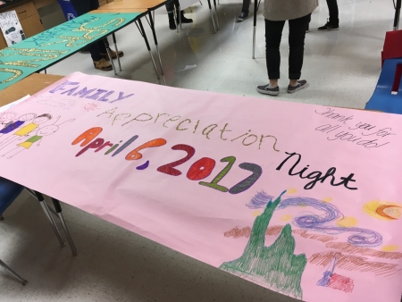 poster that reads family appreciation night april 6, 2017