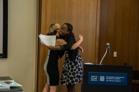 chelsea hugging after winning an award