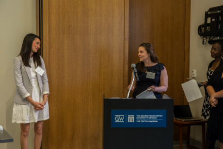 Khadija Lalani reciving award