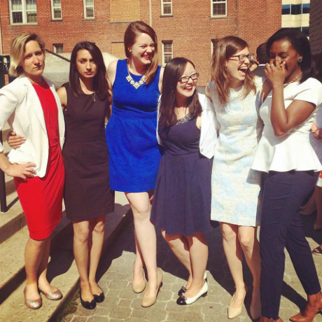 group of people laughing