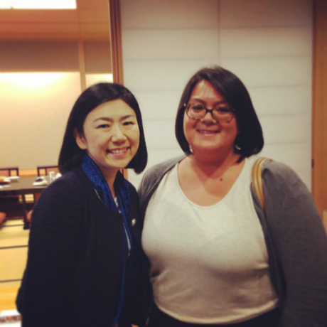 Katie and Karin smiling