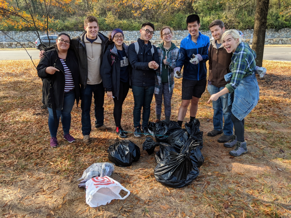 Photos of the trash PAFs collected on the hike.