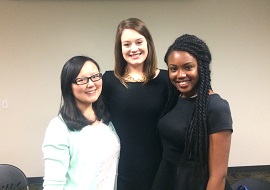 Yuxuan, Kelsey, and Ashlynn at Women's Leadership Conference
