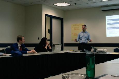 speaker doing a presentation