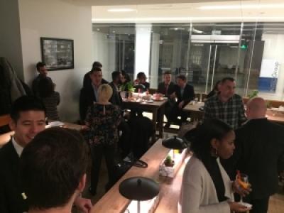 people mingling at an event