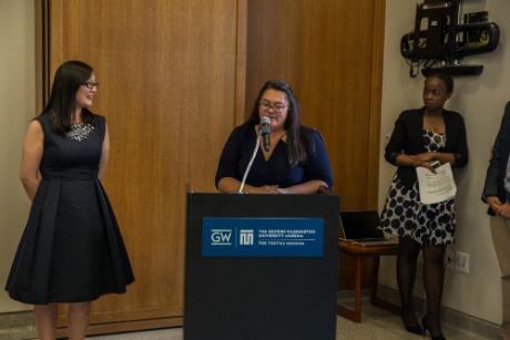 Yuxuan receiving an award