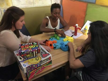 group of people playing board games
